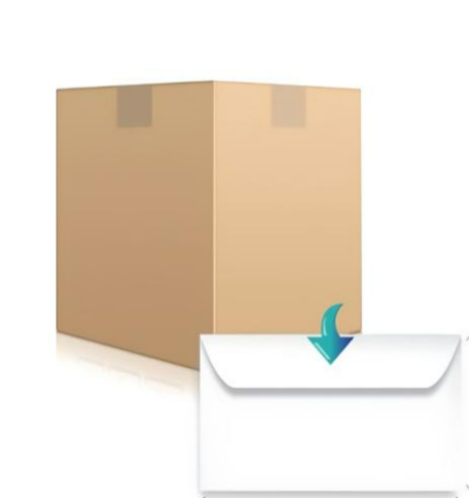 White Wallet Mouth Envelope 4.5''x9.5'' pack of 50